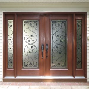 Fiberglass Entry Double Doors with side panels