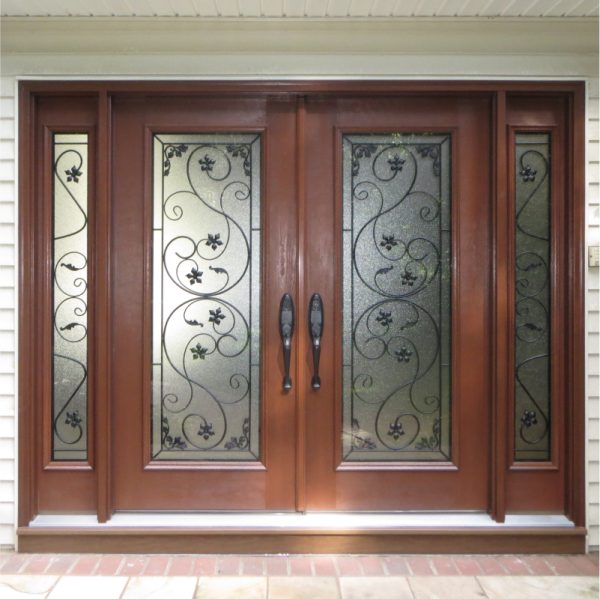 Fiberglass Entry Double Doors with side panels